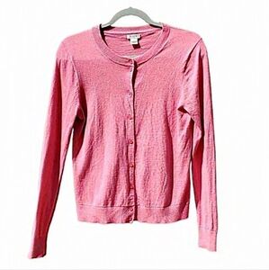 J.‎ Crew Pink Buttonup Soft Cotton Top Women Size Small Preowned